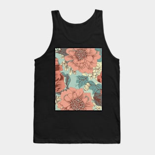 Colorful Flower Pattern V12 Tank Top